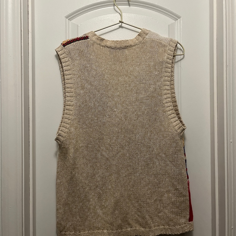 Vintage Spring Embroidered Patchwork Knit Vest - image 6